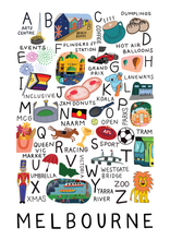 Load image into Gallery viewer, A-Z Melbourne Art Print Wall Art