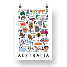 Load image into Gallery viewer, A-Z Australia Art Print Wall Art