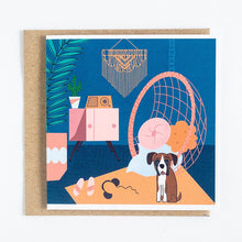 Load image into Gallery viewer, Interiors & Dogs - Living Room with Boxer