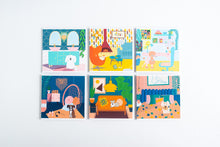 Load image into Gallery viewer, Interiors & Dogs - Art Deco Bathroom with Rex the Shaggy Dog