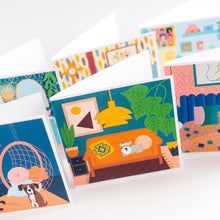 Load image into Gallery viewer, Interiors & Dogs - Schnauzer Dog on Sofa