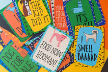 Load image into Gallery viewer, Colourful illustrations featuring all kinds of dogs will make this the best gift ever for a dog owner. Cheeky puppies often create chaos and these cards will make sure you can have a laugh.