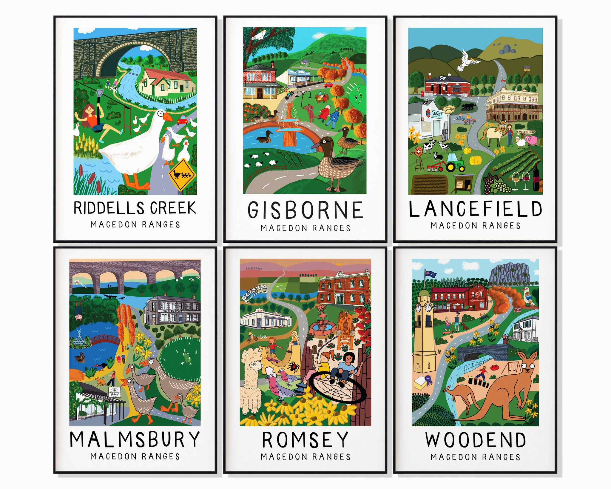 Macedon Macedon Ranges Art Series Wall Art Print Elise Gow Designs