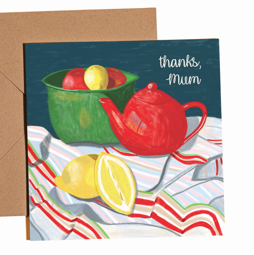 Mother's Day Card - A Touch of Red