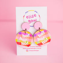 Load image into Gallery viewer, Ho Ho Ho - Light Pink Multi - Handmade Christmas Earrings
