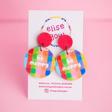 Load image into Gallery viewer, Be Merry - Red Multi - Handmade Christmas Earrings
