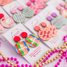 Load image into Gallery viewer, Be Merry - Red Multi - Handmade Christmas Earrings
