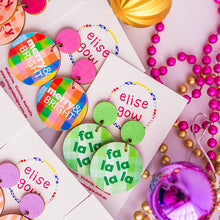 Load image into Gallery viewer, Fa La La La La - Green - Handmade Christmas Earrings
