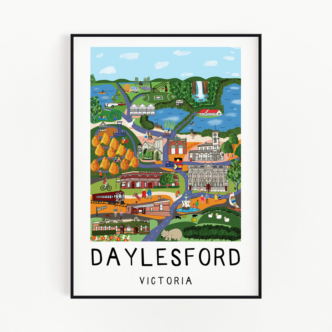 Daylesford - Country Victoria Towns Art Series - Wall Art Print