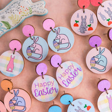 Load image into Gallery viewer, Easter Bilby - Pink &amp; Blue - Handmade Easter Earrings
