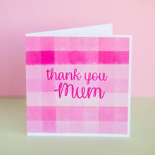 Load image into Gallery viewer, Mother&#39;s Day Card - Gingham Pink
