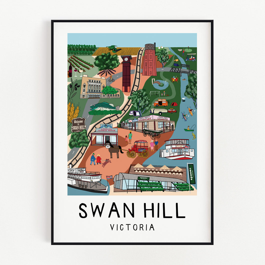 Swan Hill - Country Victoria Towns Art Series - Wall Art Print