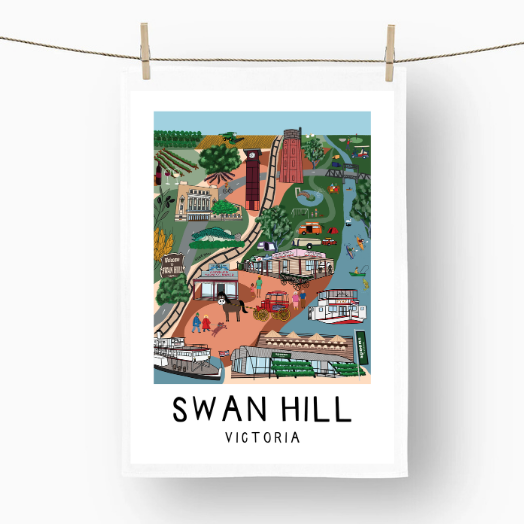 Tea Towel - Swan Hill Victoria