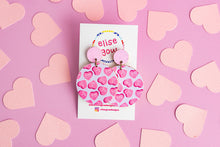 Load image into Gallery viewer, Valentine&#39;s Day - Candy Hearts (Pastel Pink&amp; Lilac)  - Handmade Earrings

