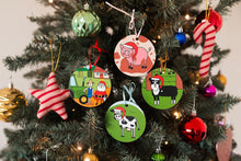Load image into Gallery viewer, Happy Farm Christmas Baubles - Handmade Christmas Bauble Set x4
