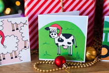 Load image into Gallery viewer, Christmas at Happy Farm - Greeting Card - Happy Cow

