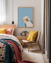 Load image into Gallery viewer, The Chip Thief - Seagull with Chips - Wall Art Print
