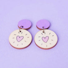 Load image into Gallery viewer, Lilac Hearts - Handmade Earrings

