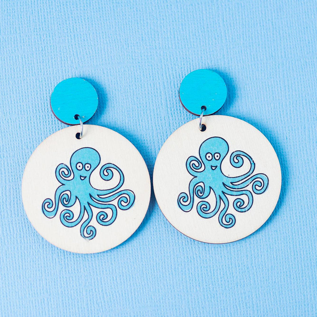 Happy Octopus - Handmade Earrings