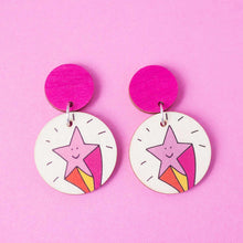 Load image into Gallery viewer, Pink Superstars - Handmade Earrings
