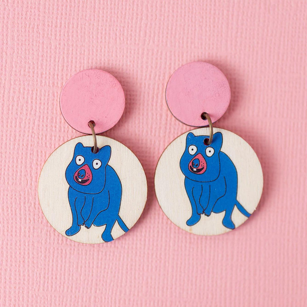 Happy Quokkas - Handmade Earrings
