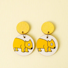Load image into Gallery viewer, Wobbly Wombats - Handmade Earrings
