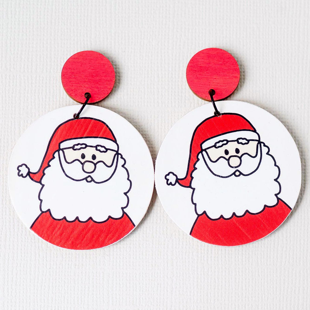 Jolly Santa - Handmade Earrings