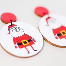 Load image into Gallery viewer, Happy Santa Claus - Handmade Earrings
