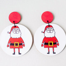 Load image into Gallery viewer, Happy Santa Claus - Handmade Earrings
