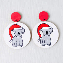 Load image into Gallery viewer, Christmas Koalas - Handmade Earrings
