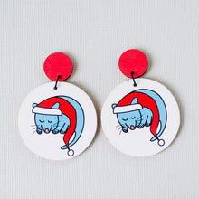 Load image into Gallery viewer, Christmas Possums - Handmade Earrings
