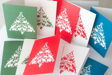 Load image into Gallery viewer, Christmas Cards - Scandi Style Christmas Tree Featuring Aussie Animals
