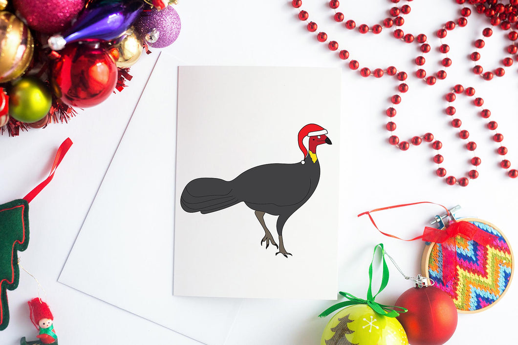 Bush Turkey Christmas Card