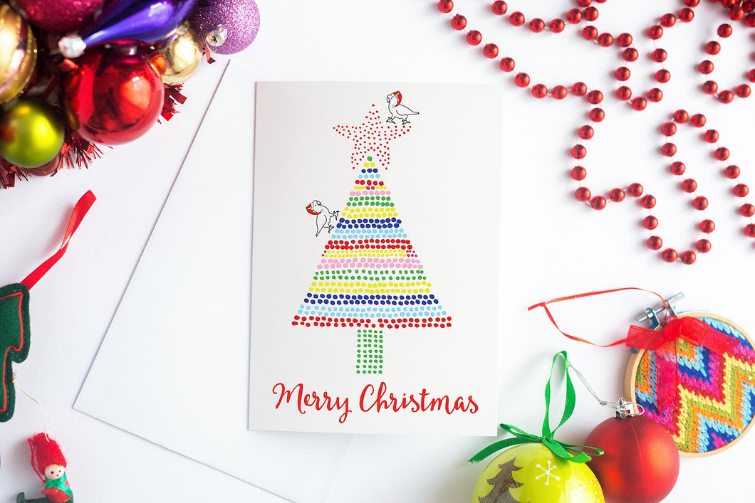 Colourful Cockatoos Christmas Card
