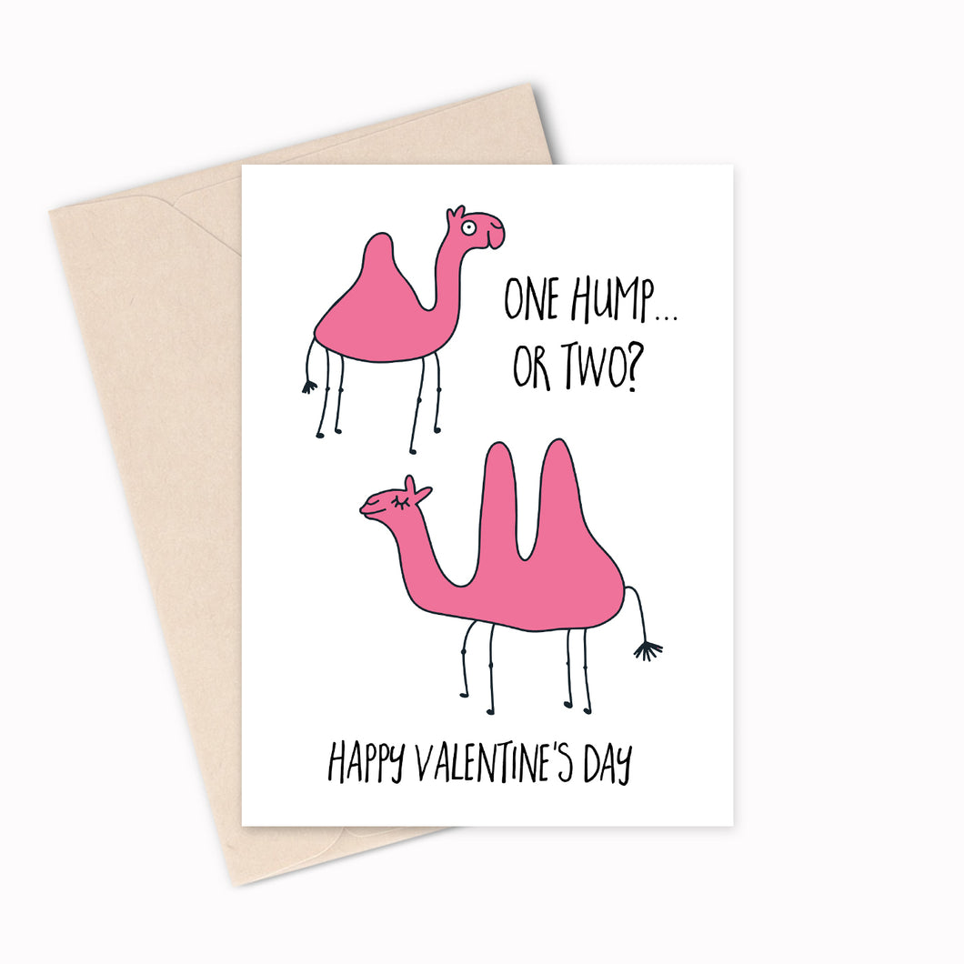 One Hump or Two? - Valentines Day Card