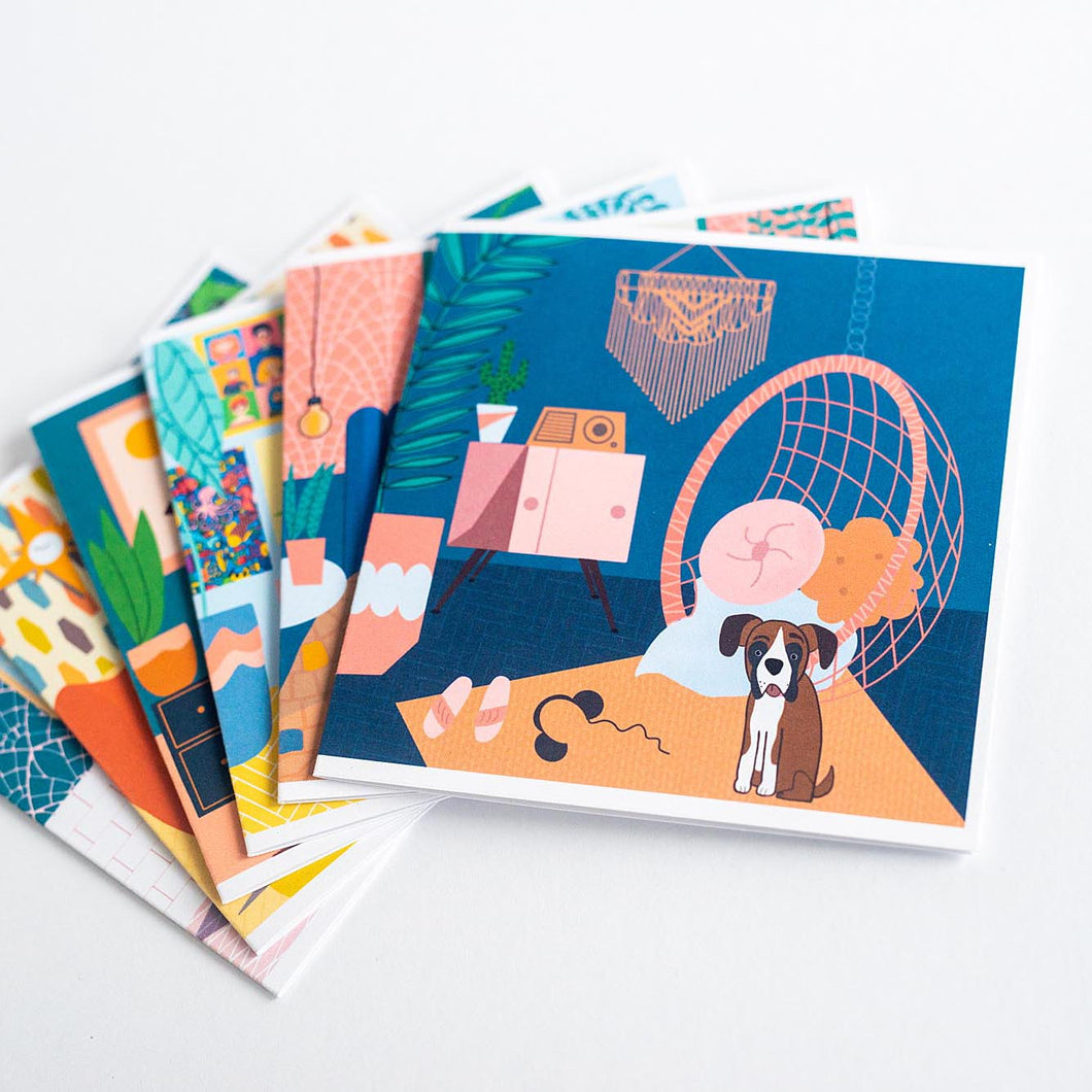 Interiors & Dogs Greeting Cards - FULL SET