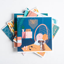 Load image into Gallery viewer, Interiors &amp; Dogs Greeting Cards - FULL SET
