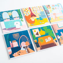 Load image into Gallery viewer, Interiors &amp; Dogs Greeting Cards - FULL SET

