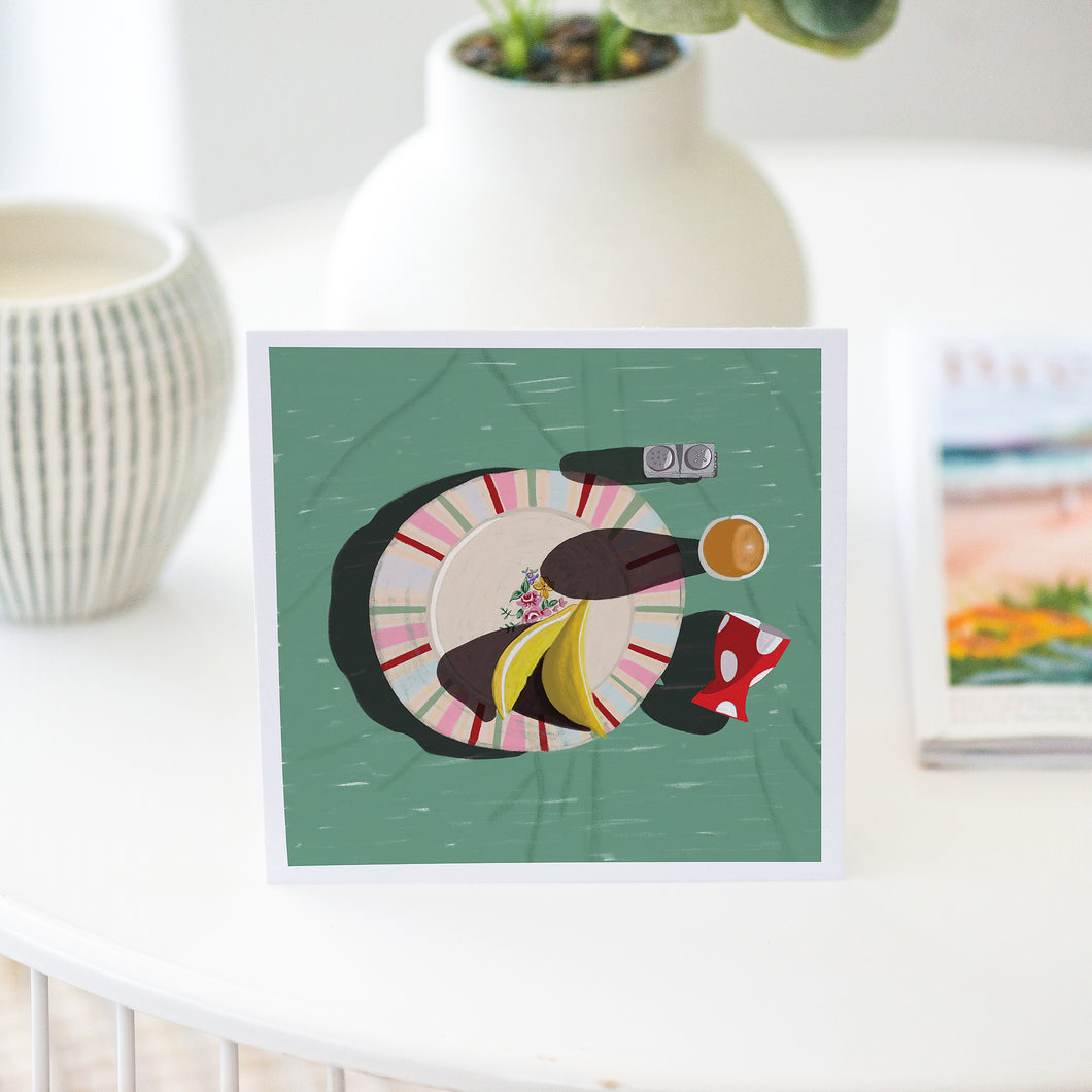 Sunday Brunch - Green  - Mini Art Print