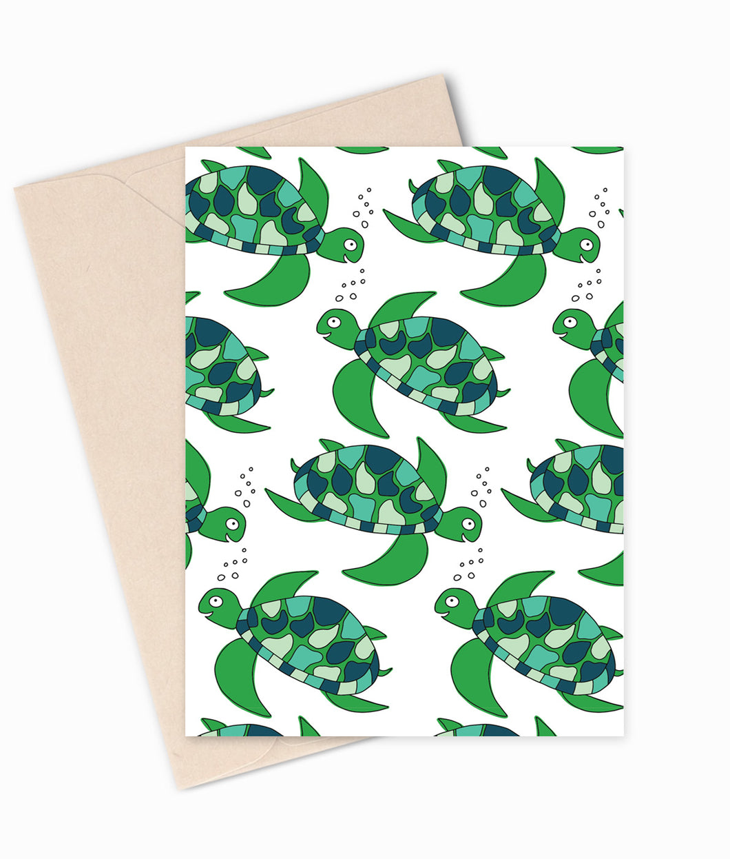 Happy Sea Turtles Greeting Card