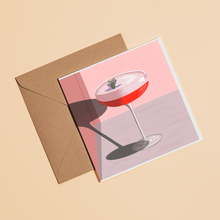 Load image into Gallery viewer, French Pink Martini - Greeting Card
