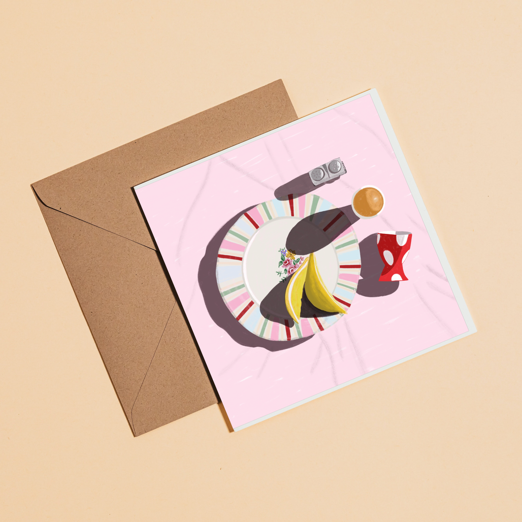 Sunday Brunch - Light Pink - Greeting Card