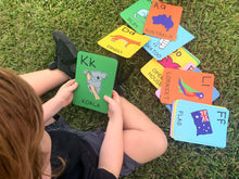 Load image into Gallery viewer, K is for koala - just one of the Australia A-Z animals features in the Aussie inspired Flash Card set for kids
