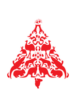 Load image into Gallery viewer, Christmas Cards - Scandi Style Christmas Tree Featuring Aussie Animals

